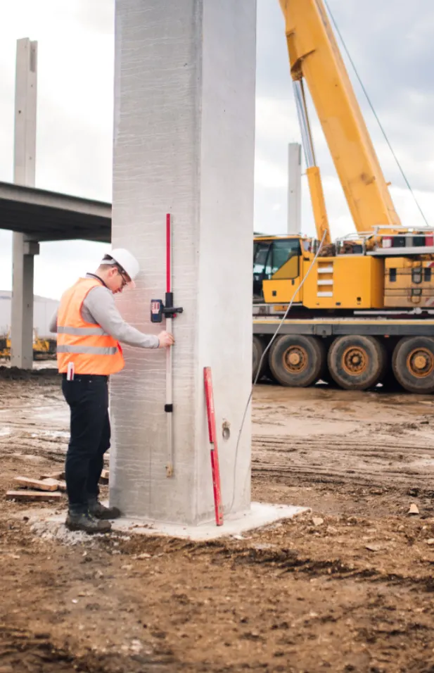 Engineer conducting on-site inspection